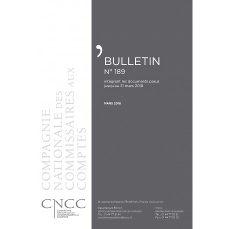 Bulletin CNCC - MARS 2018 - N° 189