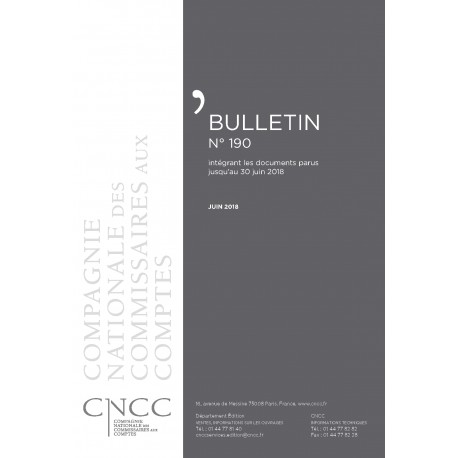 Bulletin CNCC - JUIN 2018 - N° 190